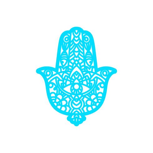 Laser cutting template  Hamsa vector