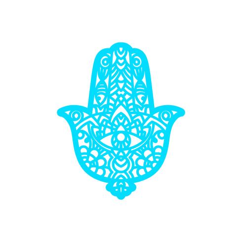 Plantilla de corte por láser Hamsa vector