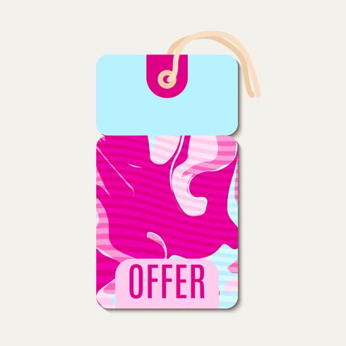 Pink Bright tags with shabbi chick vector