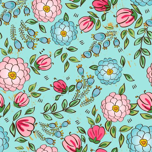 Seamless floral pattern vector