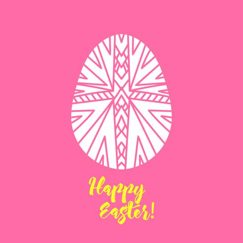 Happy Easter Laser cutting template for greeting cards vector