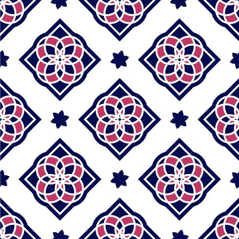 Portuguese azulejo tiles. Seamless patterns.  vector
