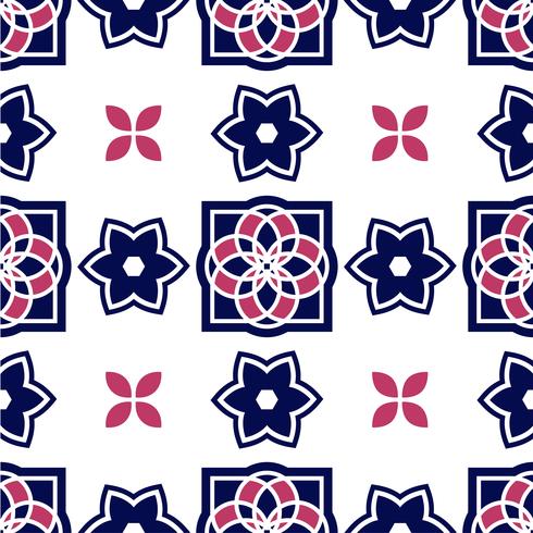 Portuguese azulejo tiles. Seamless patterns.  vector