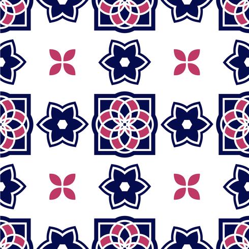 Portuguese azulejo tiles. Seamless patterns.  vector