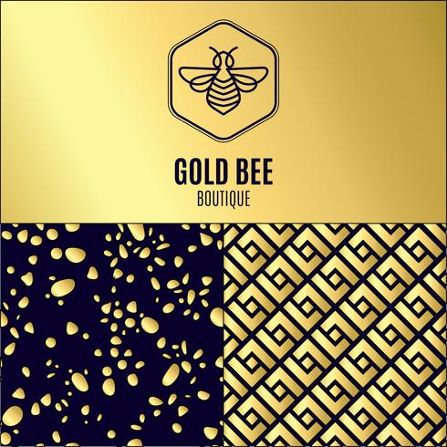 insect. Badge Bee for corporate identity vector