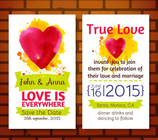 Wedding invitation save the date cards  vector
