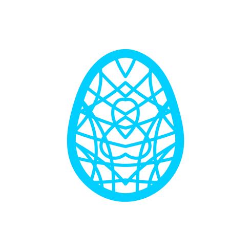 Happy Easter Laser cutting template for greeting cards vector