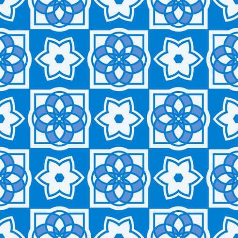 Portuguese azulejo tiles. Seamless patterns.  vector