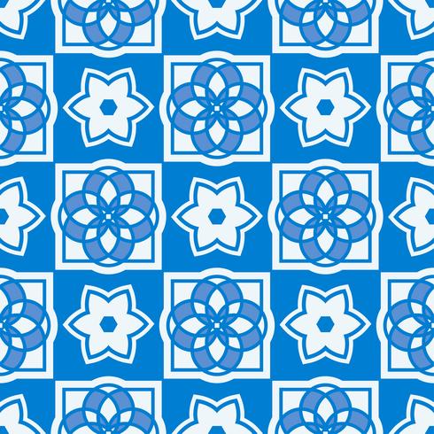 Portuguese azulejo tiles. Seamless patterns.  vector