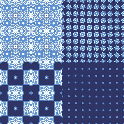 Azulejos de azulejo portugués. Patrones sin fisuras vector