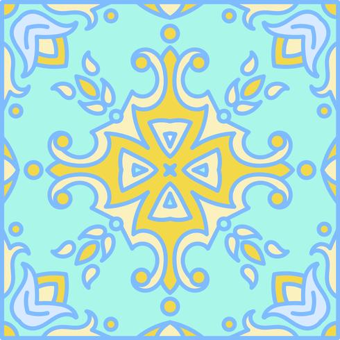 Azulejos de azulejo portugués. Azul y blanco hermosa patte inconsútil vector