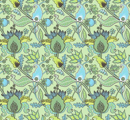 Indian National paisley ornament for cotton, linen fabrics. vector