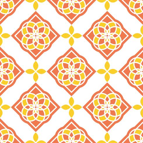 Portuguese azulejo tiles. Red and white gorgeous seamless patterns.  vector