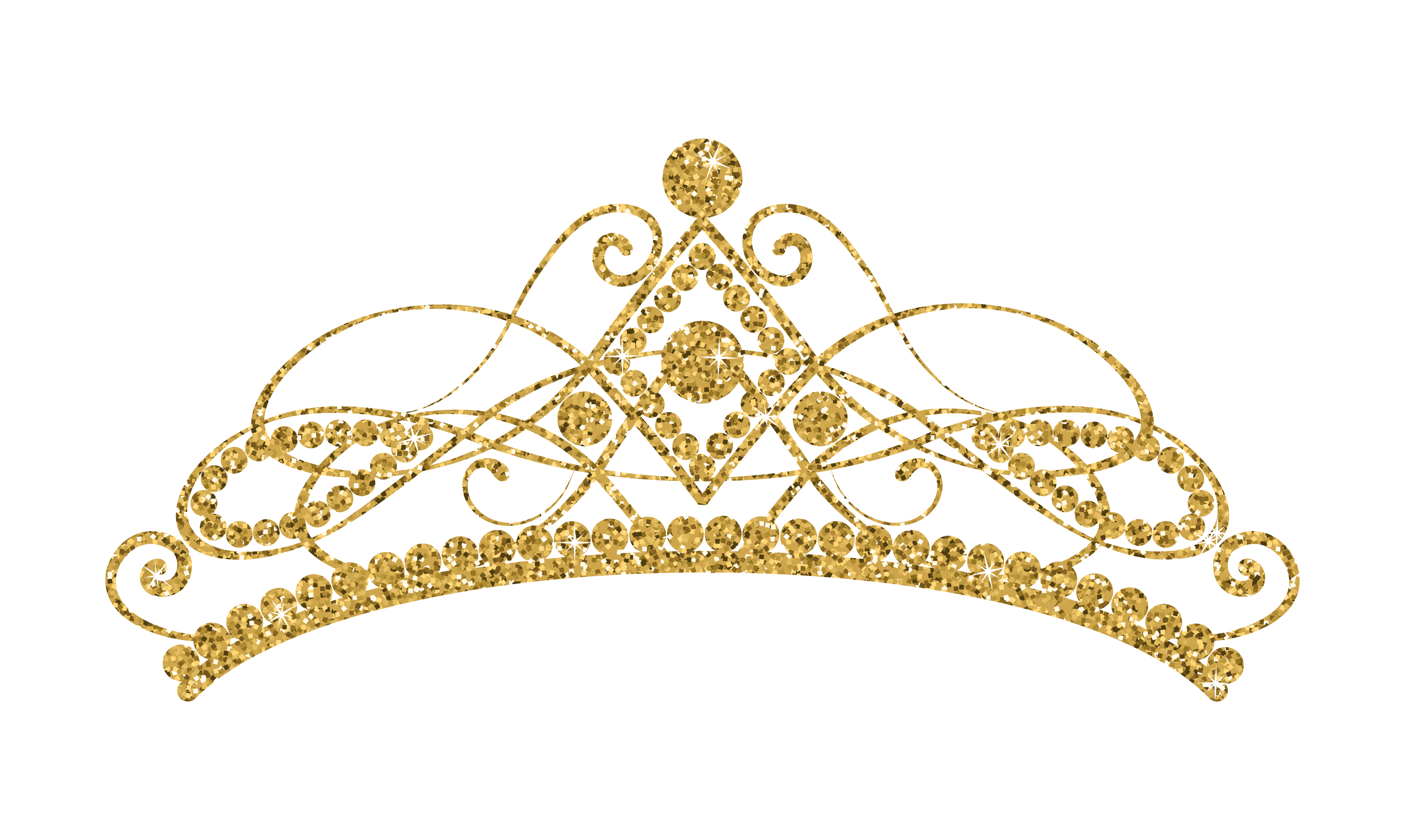 Download Glittering Diadem. Golden tiara isolated on white ...