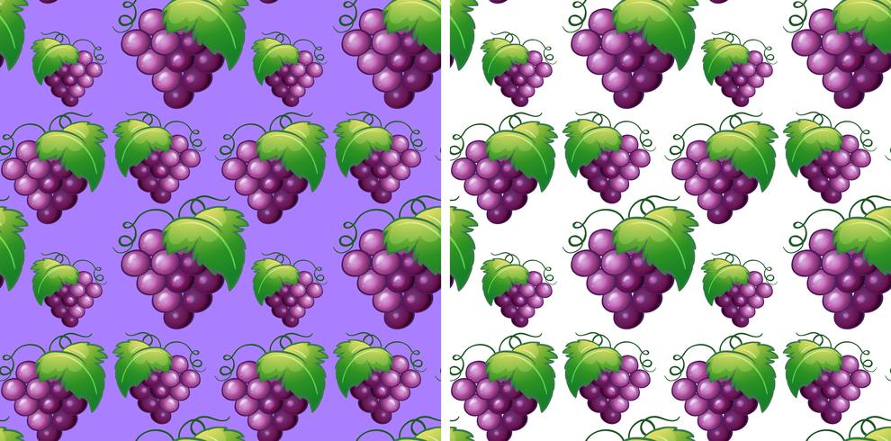 Fondo transparente con uvas frescas vector