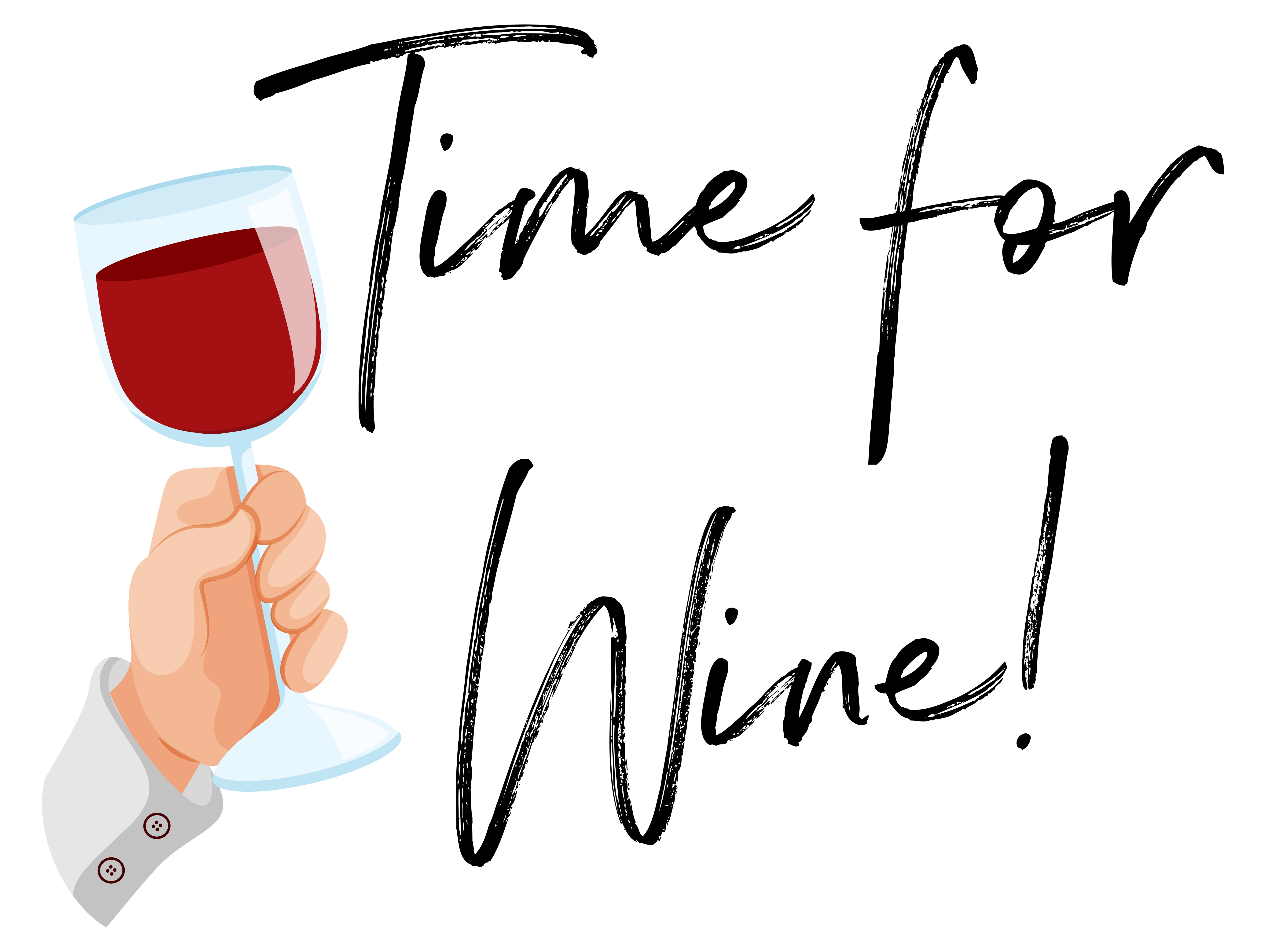 Time for wine with glass of red wine 352652 Vector Art at Vecteezy