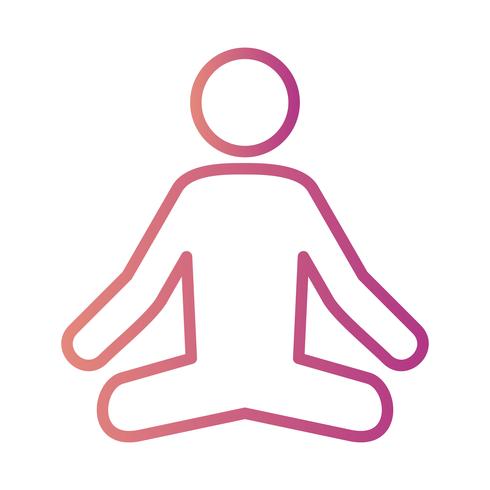 Vector icono de yoga