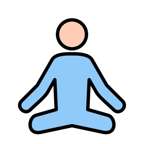 Vector icono de yoga