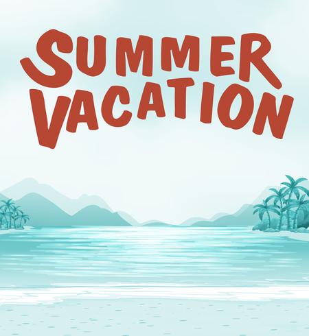 Summer vacation at the beach vector