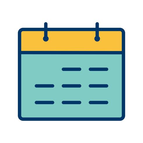 Icono de vector de calendario