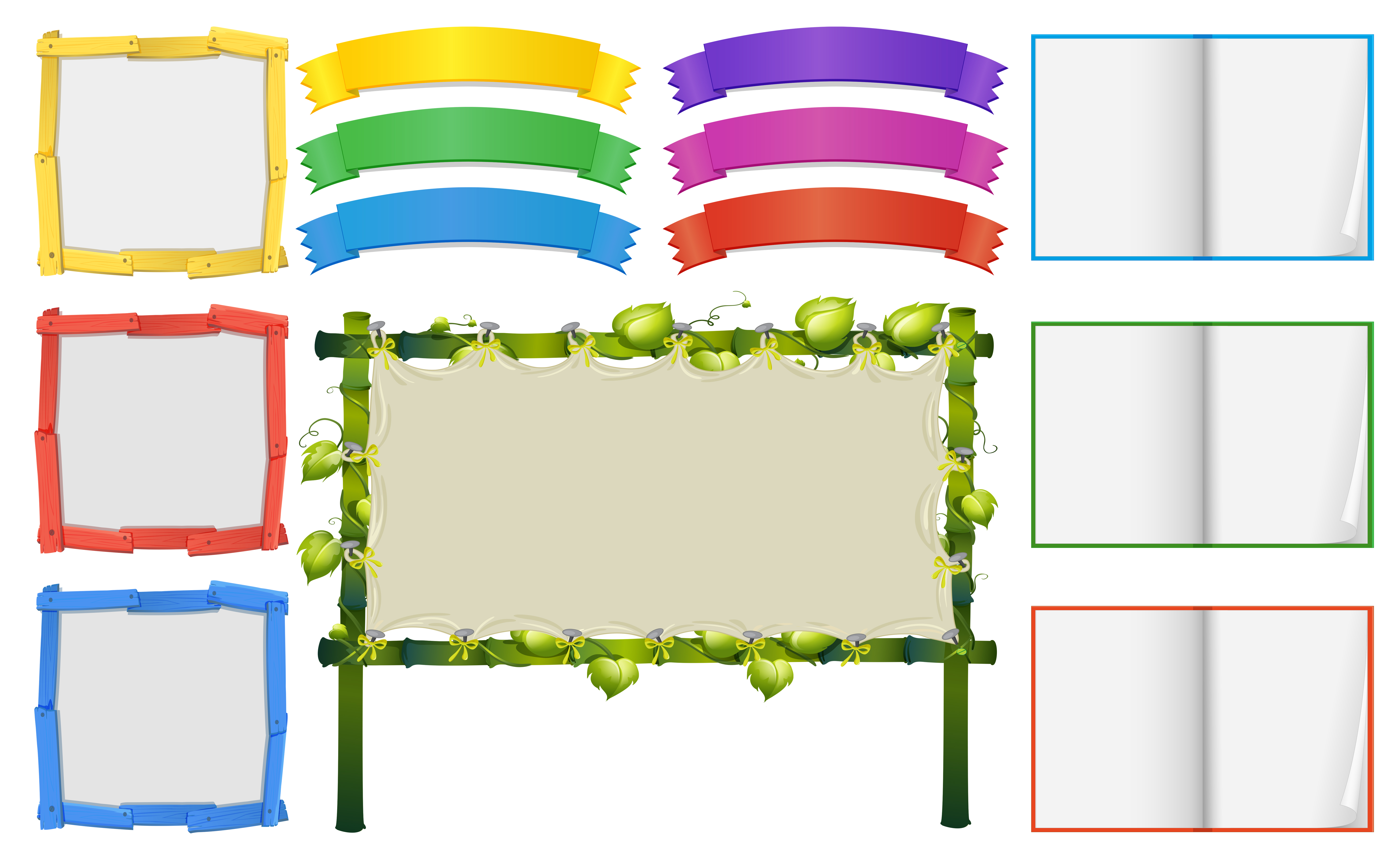 Different frame and banners templates 353057 Vector Art at Vecteezy