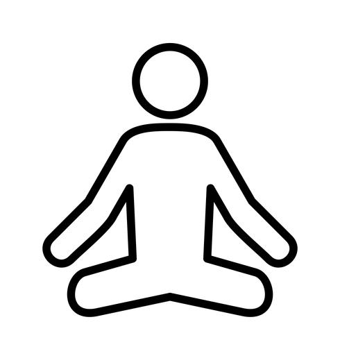 Vector icono de yoga