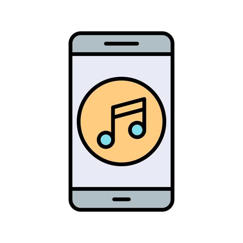 Icono de Vector de aplicación móvil de música