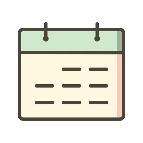 Icono de vector de calendario
