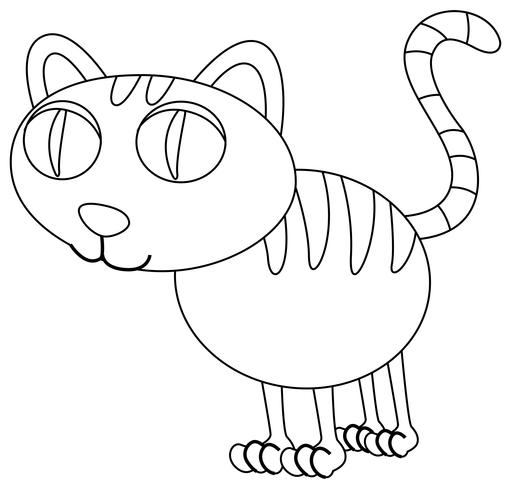 Animal outline for kitten vector