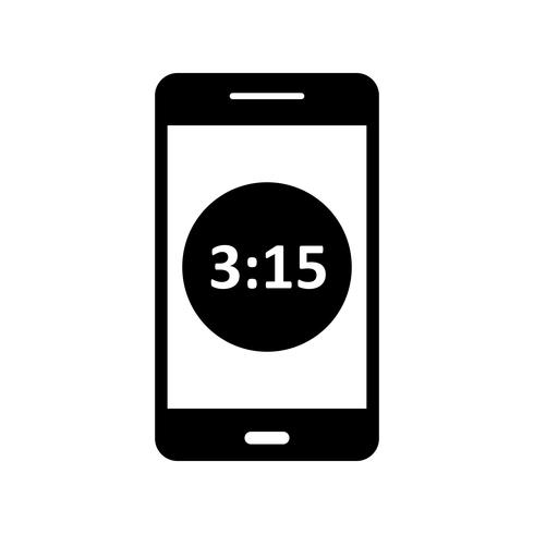 Time Display Mobile Application Vector Icon