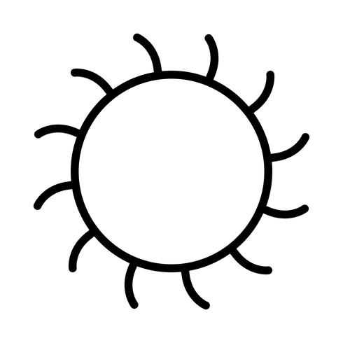 Icono de vector de sol