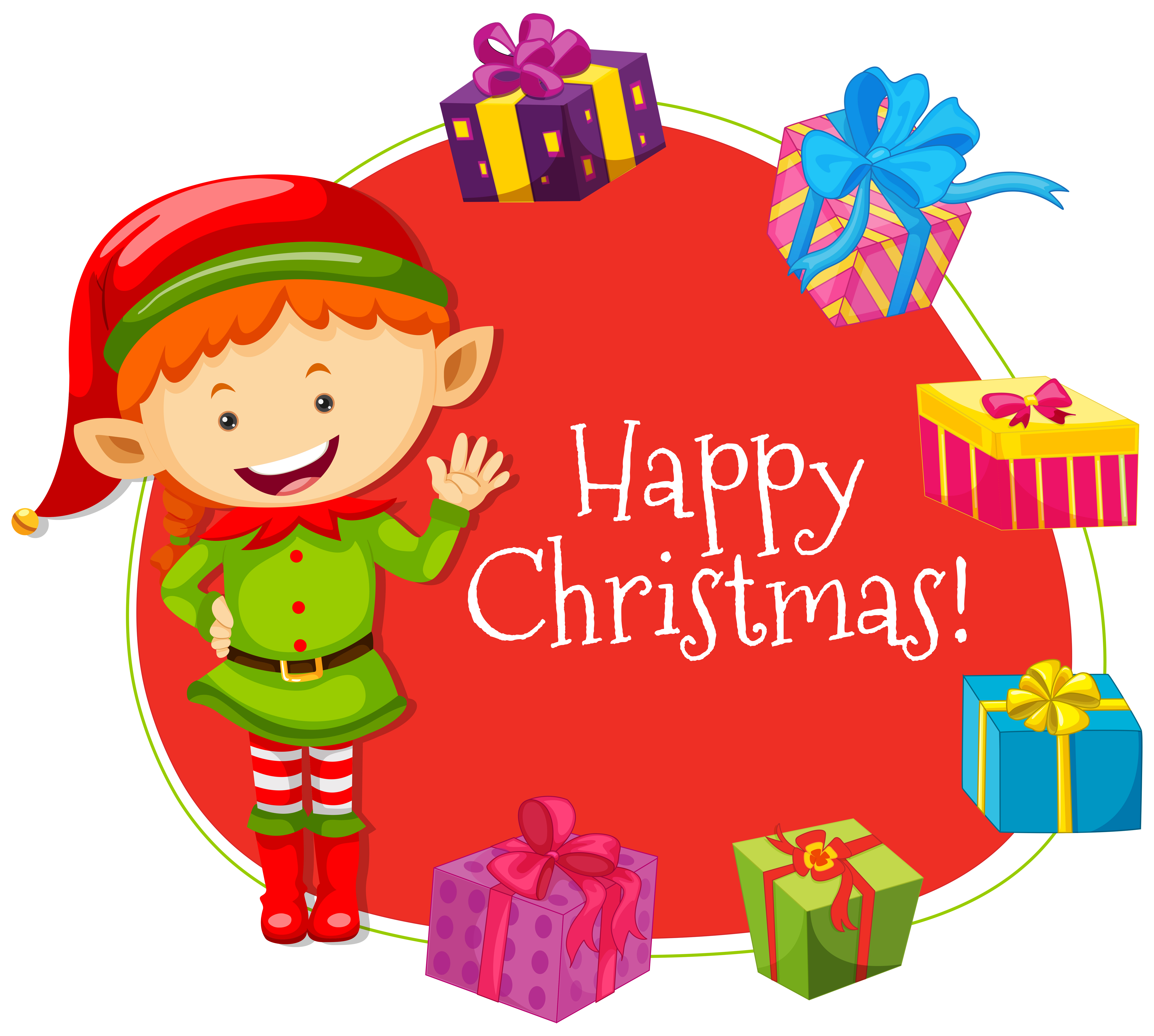 christmas-card-template-with-elf-smiling-353253-vector-art-at-vecteezy