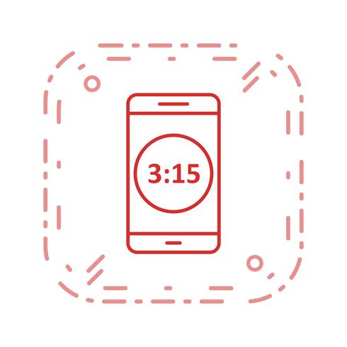 Time Display Mobile Application Vector Icon