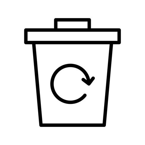 Reciclaje de basura Vector icono