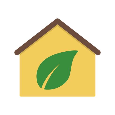 Icono de Vector de Casa Eco