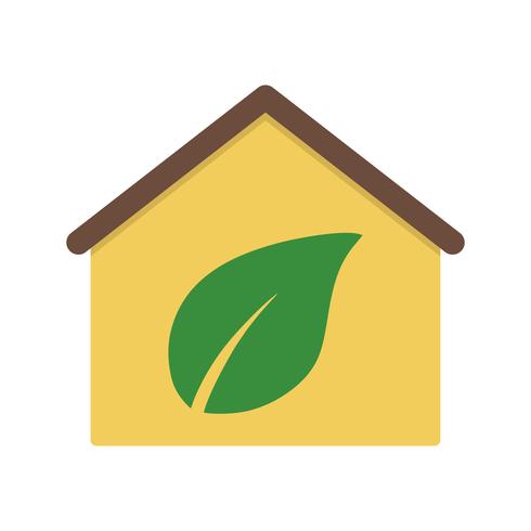 Eco Home Vector Icon