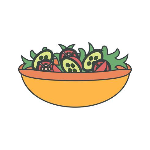 Vector icono de ensalada