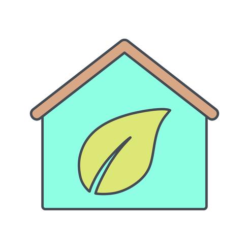 Icono de Vector de Casa Eco