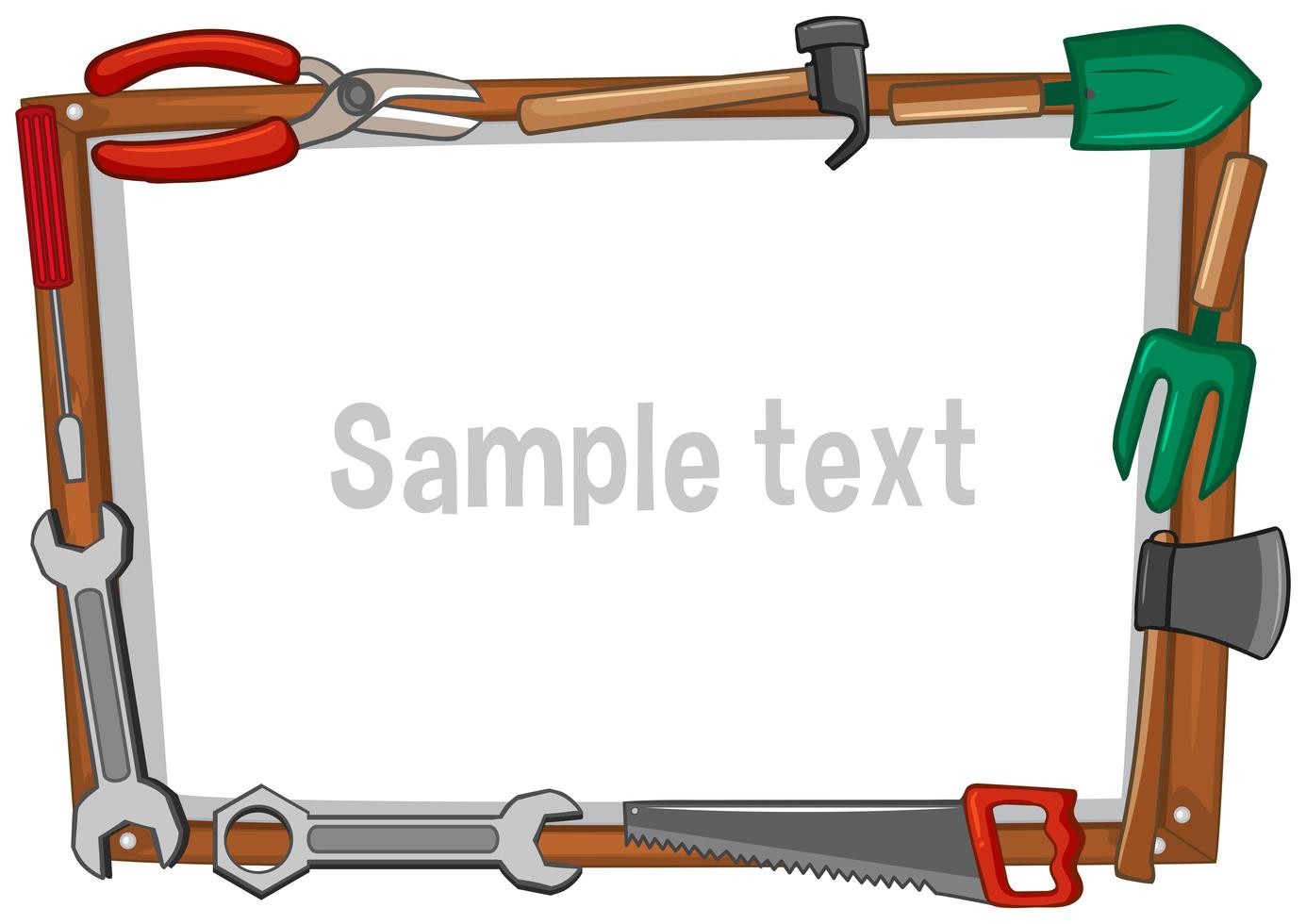 Frame template with different tools 353560 Vector Art at Vecteezy