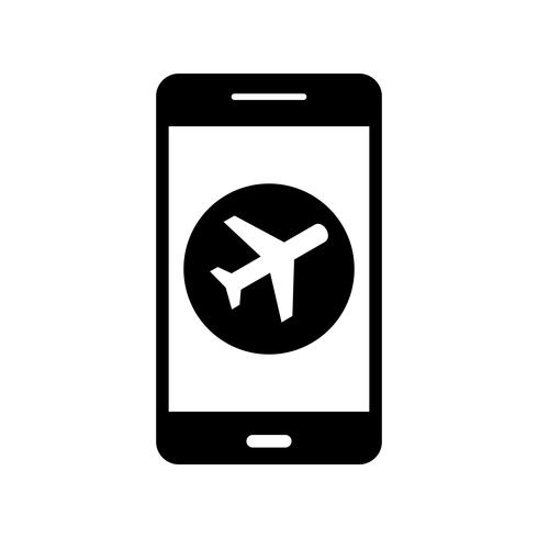 Airplane Mobile Application Vector Icon