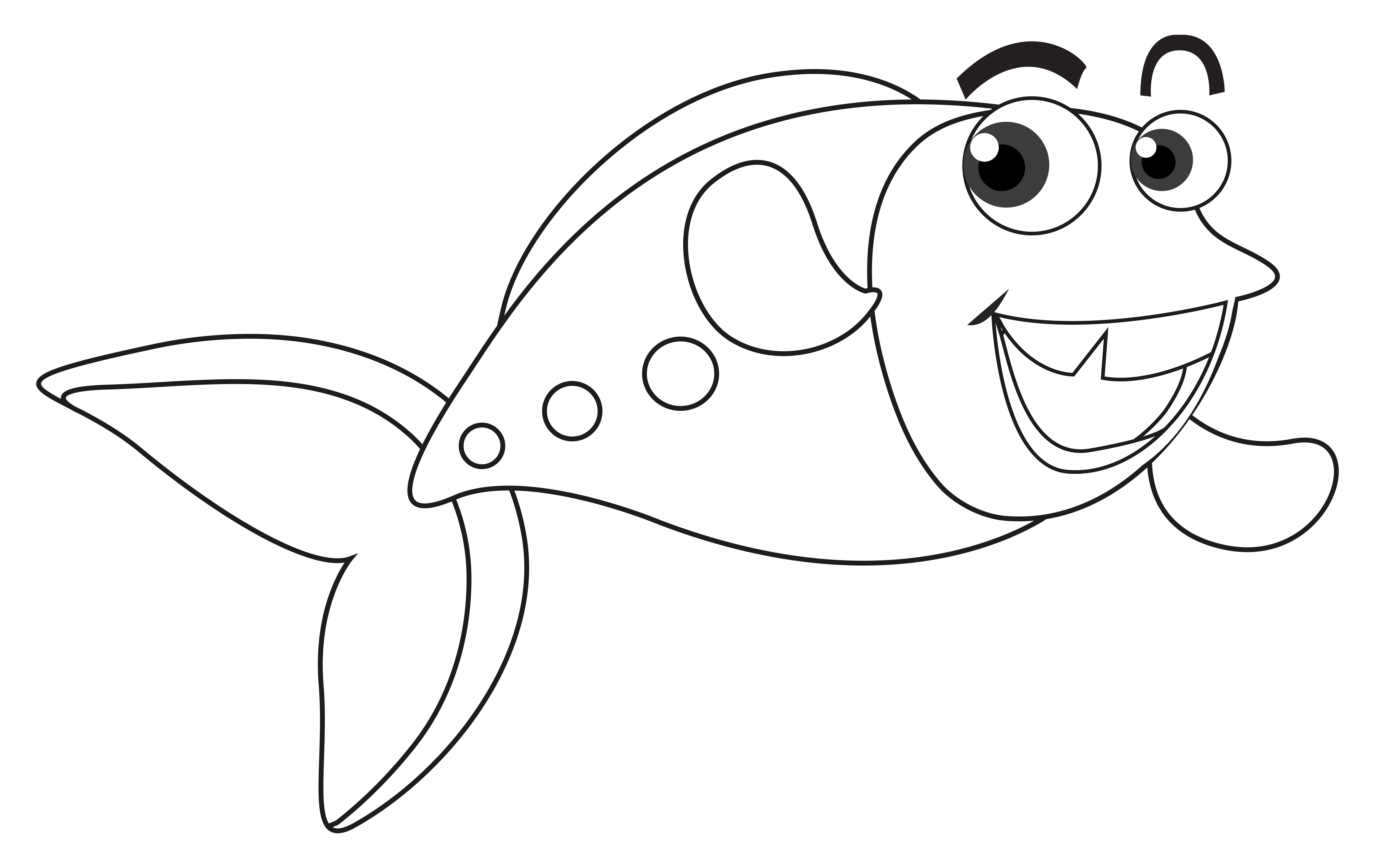 Download Animal outline for happy fish 353600 Vector Art at Vecteezy