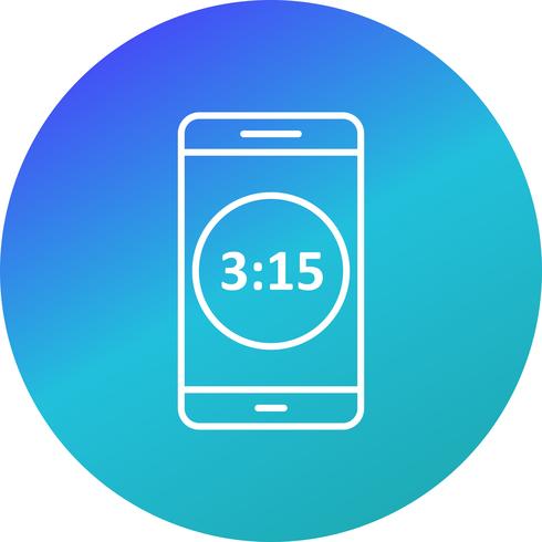 Time Display Mobile Application Vector Icon