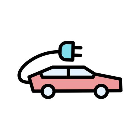 Electric Car Vector Icon