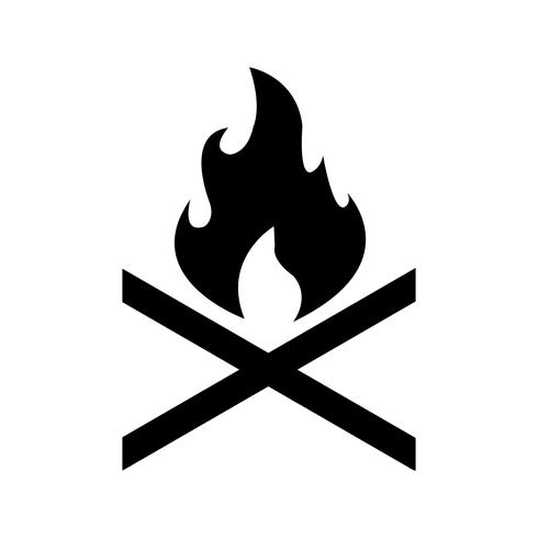 Icono de Vector de fuego de hueso