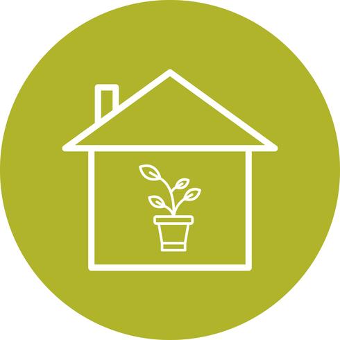 Plant House Vector Icon