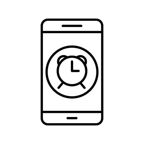 Icono de Vector de aplicación móvil de alarma