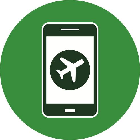 Airplane Mobile Application Vector Icon