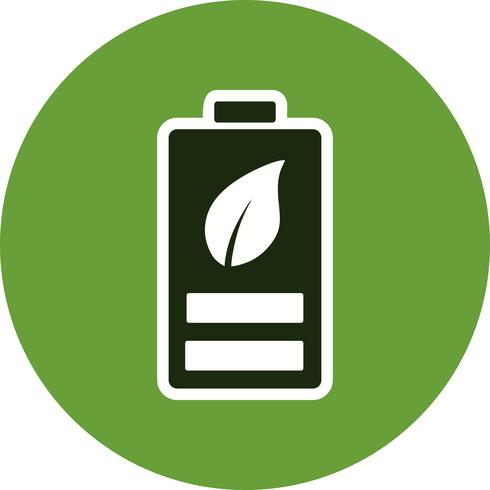 Eco Battery Vector Icon