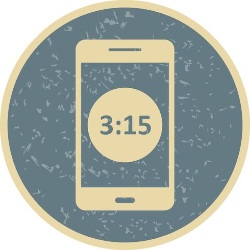 Time Display Mobile Application Vector Icon