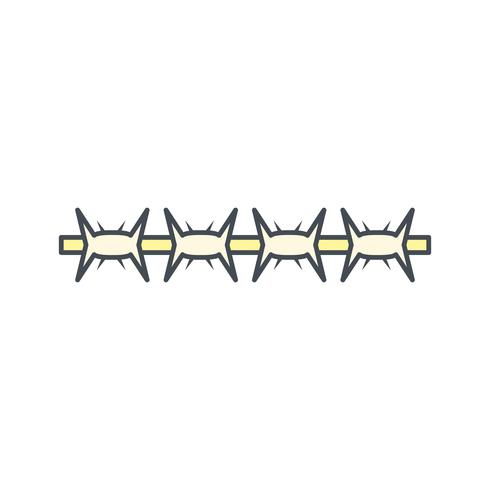 barbed wire Vector Icon